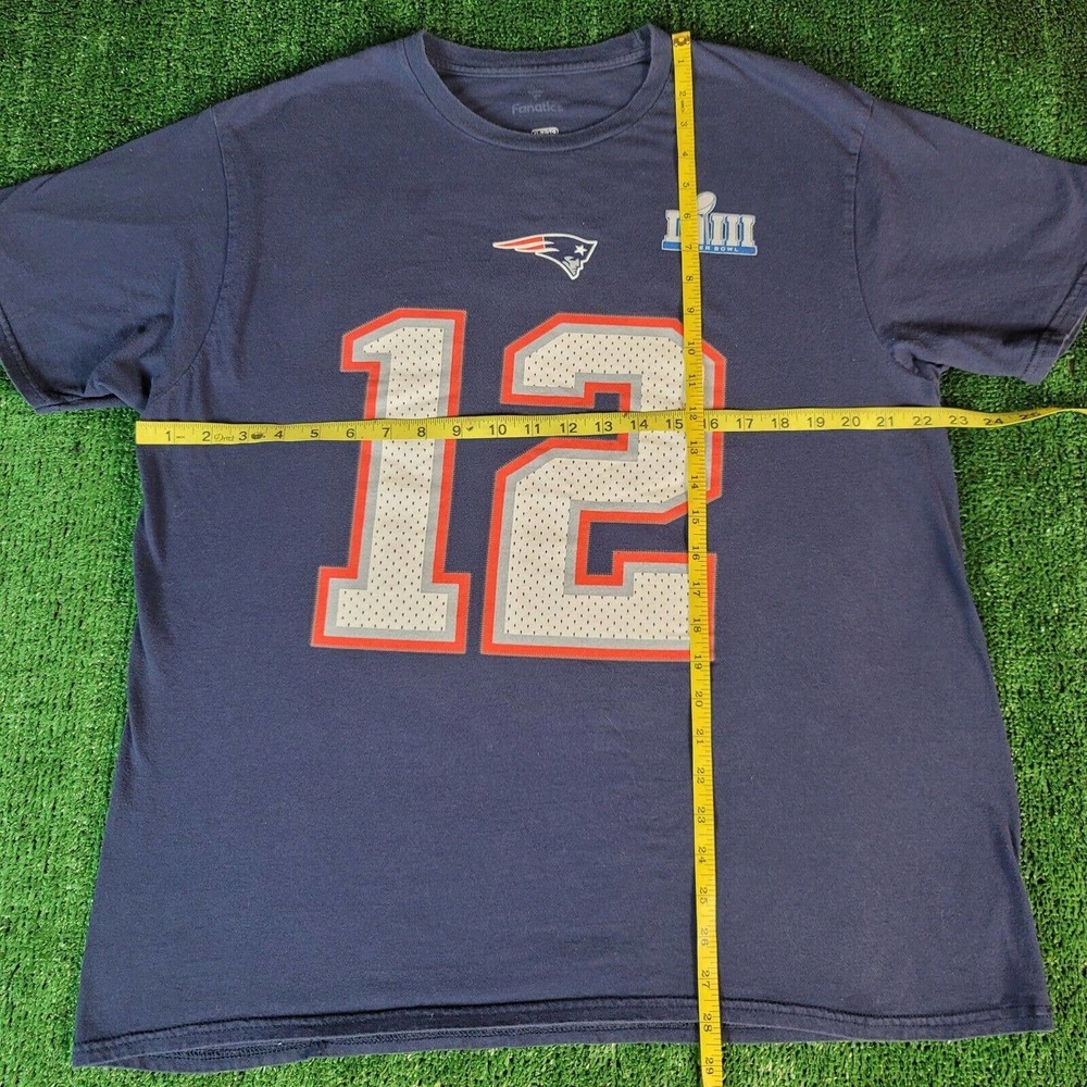 New England Patriots 2019 Super Bowl LIII Champions Tom Brady #12 Tee Sz XL - Picture 7 of 7